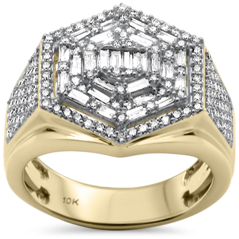 DIAMOND CLOSEOUT!  1.33ct G SI 10K Yellow Gold Diamond Men's Ring Size 10
