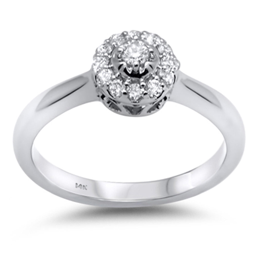 DIAMOND CLOSEOUT! .23ct G SI 14K White Gold Diamond Engagement Ring Size 6.5