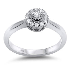 DIAMOND CLOSEOUT! .23ct G SI 14K White Gold Diamond Engagement Ring Size 6.5