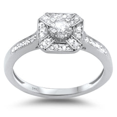 DIAMOND CLOSEOUT! .23ct G SI 14K White Gold Diamond Engagement Ring Size 6.5