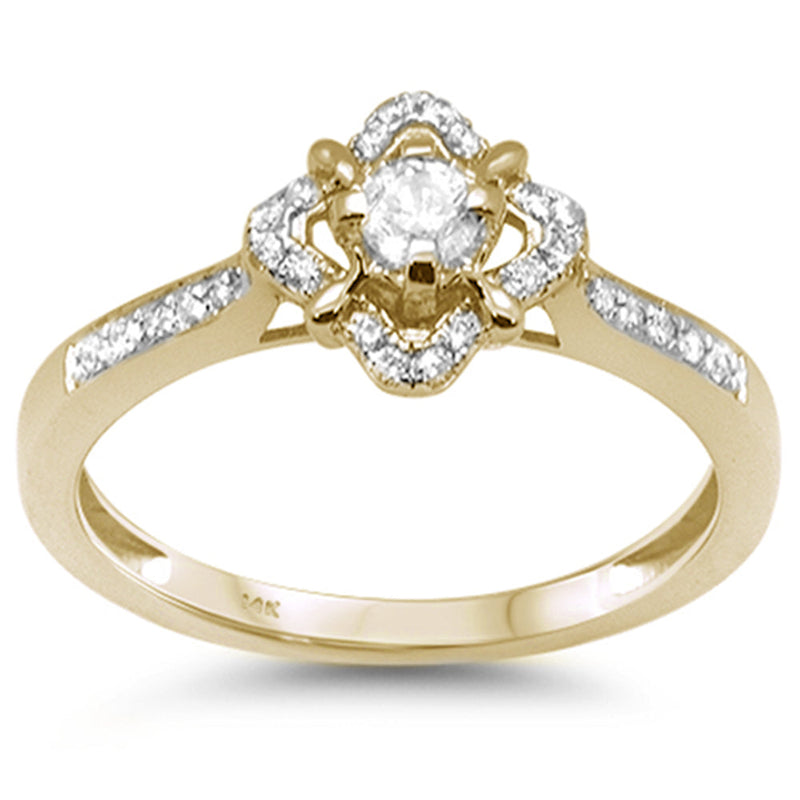 DIAMOND CLOSEOUT! .25ct G SI 14K Yellow Gold Diamond Engagement Ring Size 6.5