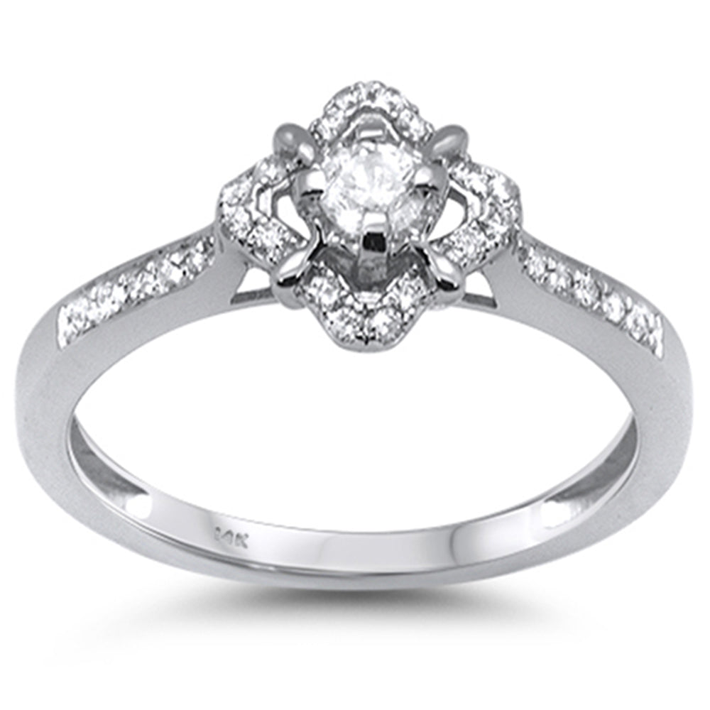 DIAMOND CLOSEOUT! .25ct G SI 14K White Gold Diamond Engagement Ring Size 6.5