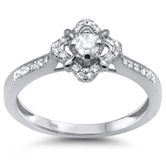 DIAMOND CLOSEOUT! .25ct G SI 14K White Gold Diamond Engagement Ring Size 6.5
