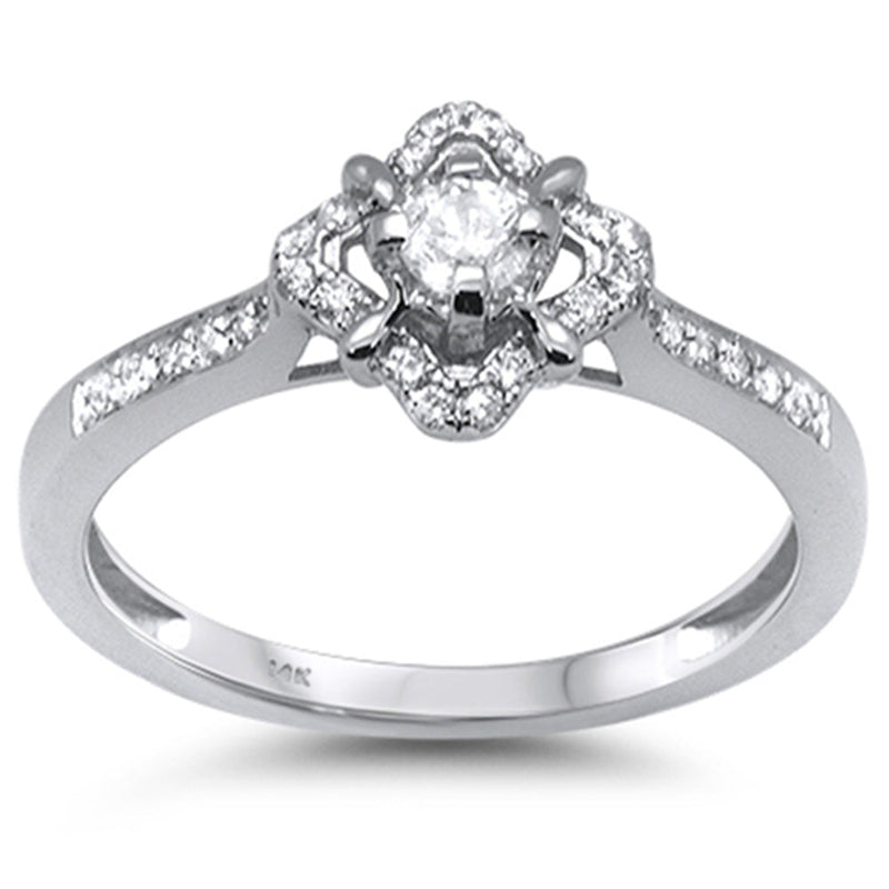 DIAMOND CLOSEOUT! .25ct G SI 14K White Gold Diamond Engagement Ring Size 6.5
