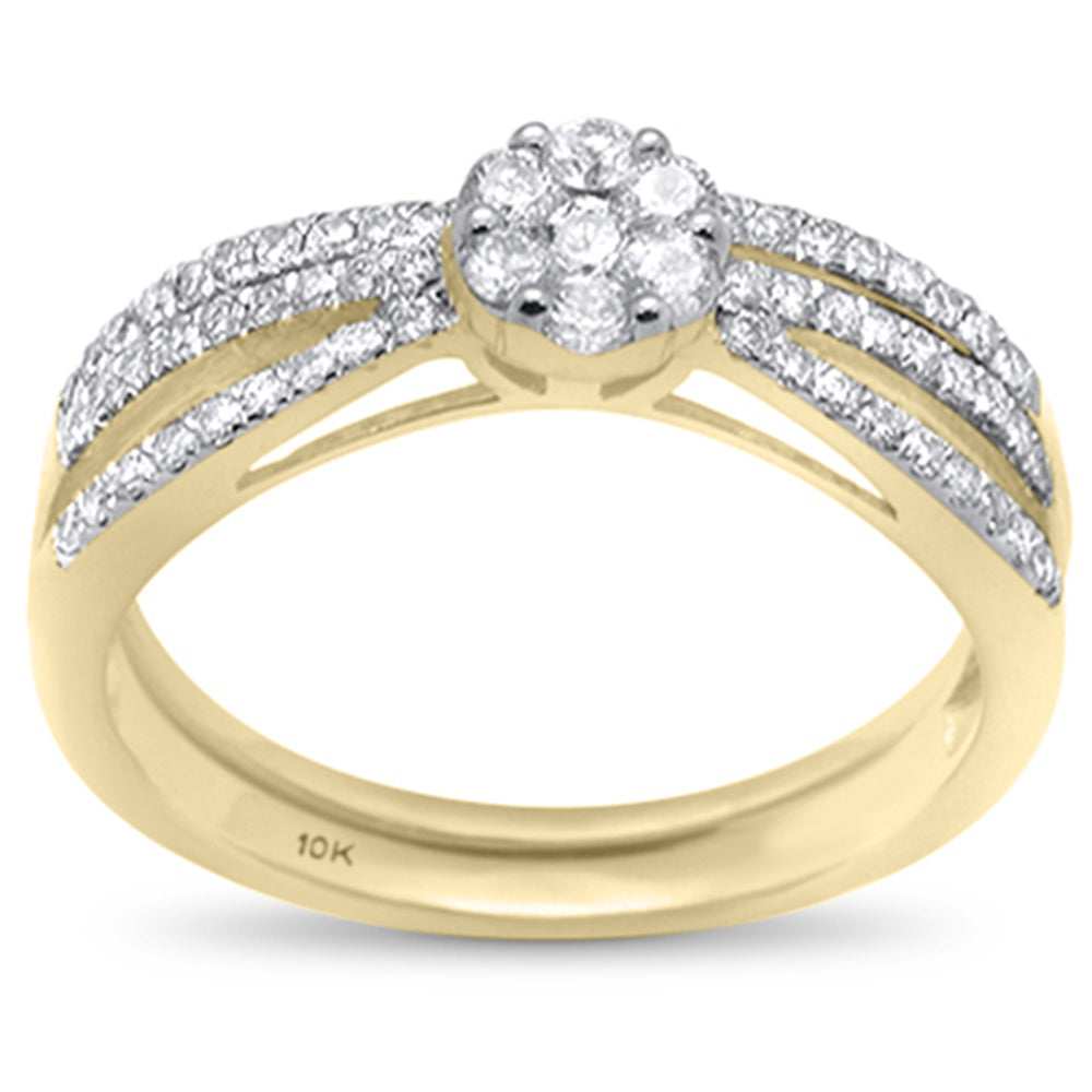 DIAMOND CLOSEOUT! .50ct G SI 10K Yellow Gold Diamond Engagement Ring Bridal Set Size 6.5