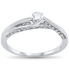 DIAMOND CLOSEOUT! .23ct G SI 14K White Gold Diamond Engagement Ring Size 6.5