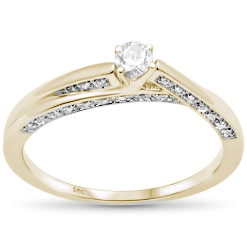 DIAMOND CLOSEOUT! .23ct G SI 14K Yellow Gold Diamond Engagement Ring Size 6.5