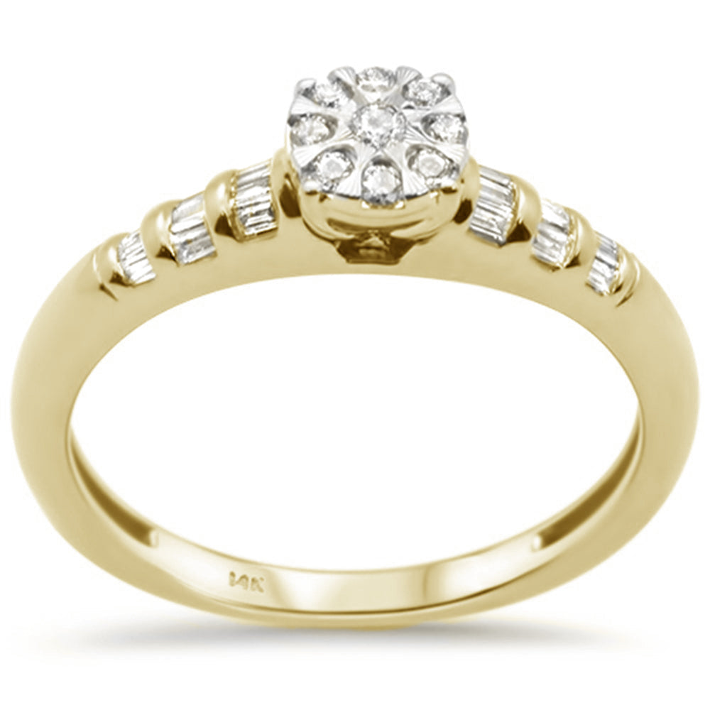 DIAMOND CLOSEOUT! .19ct G SI 14K Yellow Gold Diamond Engagement Ring Size 6.5