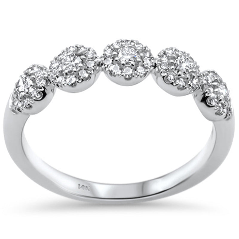 DIAMOND CLOSEOUT!  .50ct G SI 14K White Gold Diamond Band Ring Size 6.5