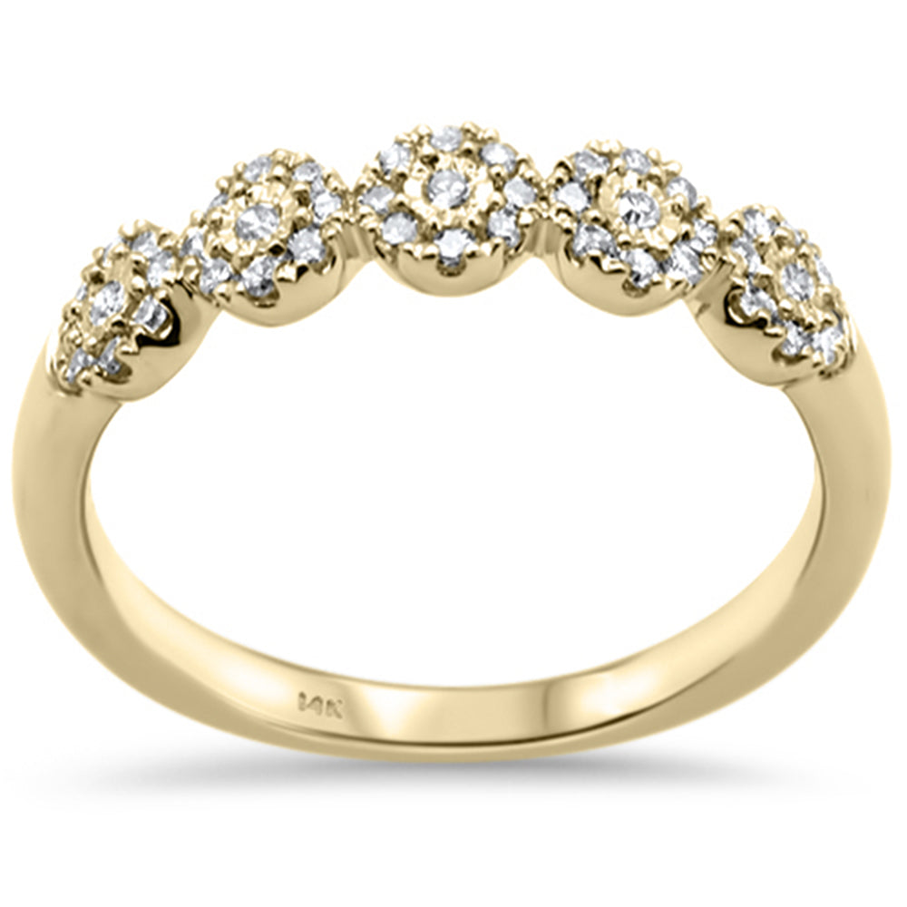 DIAMOND CLOSEOUT! .24ct G SI 14K Yellow Gold Diamond Band Ring Size 6.5