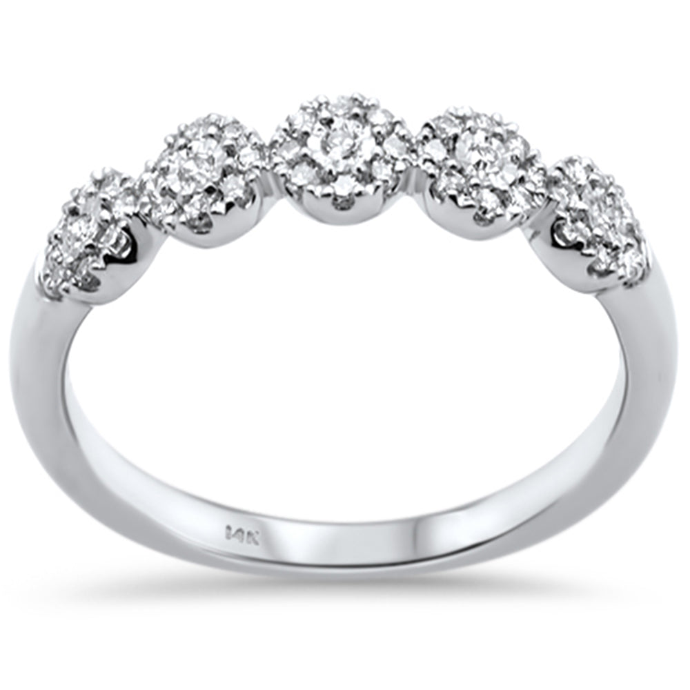 DIAMOND CLOSEOUT! .24ct G SI 14K White Gold Diamond Band Ring Size 6.5
