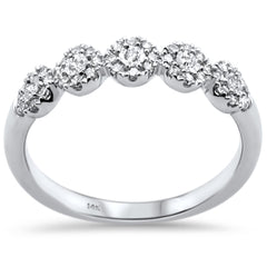 DIAMOND CLOSEOUT! .24ct G SI 14K White Gold Diamond Band Ring Size 6.5