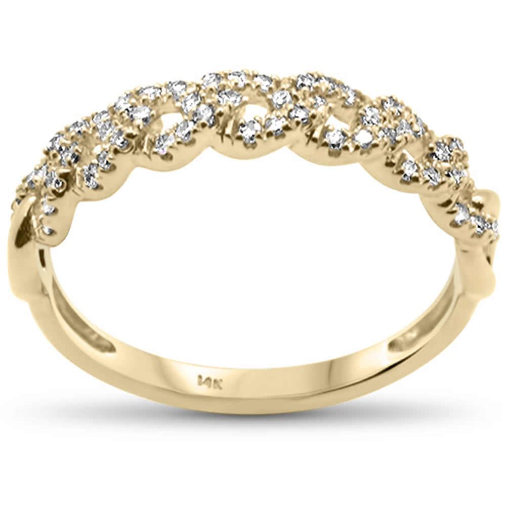 SPECIAL! .25ct G SI 14K Yellow Gold Diamond Cuban Ring Size 6.5