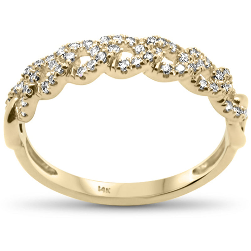 SPECIAL! .25ct G SI 14K Yellow Gold Diamond Cuban Ring Size 6.5