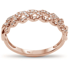 DIAMOND CLOSEOUT! .25ct G SI 14K Rose Gold Diamond Cuban Ring Size 6.5