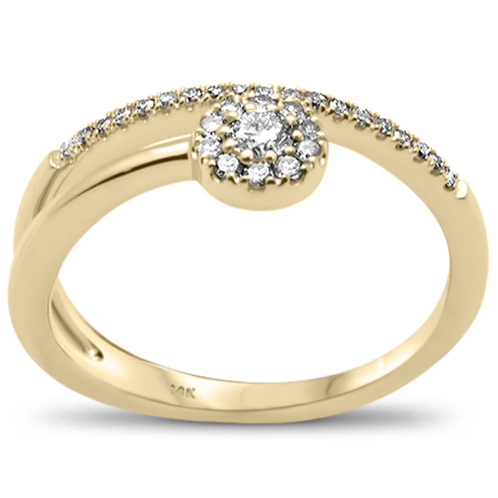 DIAMOND CLOSEOUT! .25ct G SI 14K Yellow Gold Diamond Wrap Around Ring Size 6.5