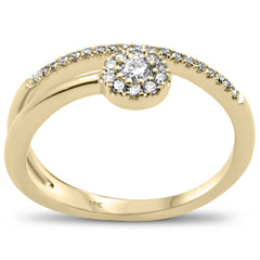 DIAMOND CLOSEOUT! .25ct G SI 14K Yellow Gold Diamond Wrap Around Ring Size 6.5