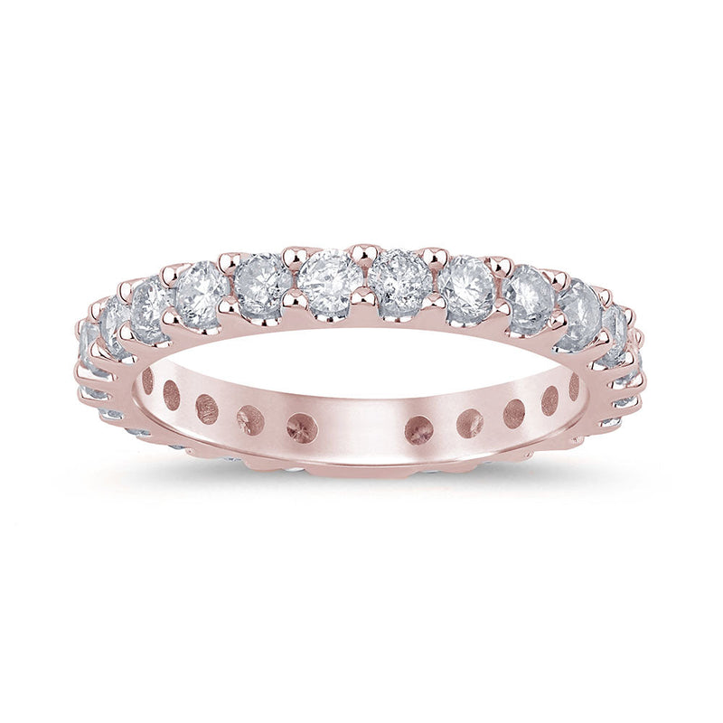 DIAMOND CLOSEOUT! 1.23ct G SI 14K Rose Gold Diamond Eternity Band Ring Size 6.5