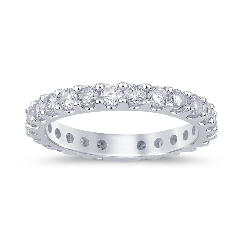 SPECIAL!1.30ct G SI 14K White Gold Diamond Eternity Band Ring Size 6.5