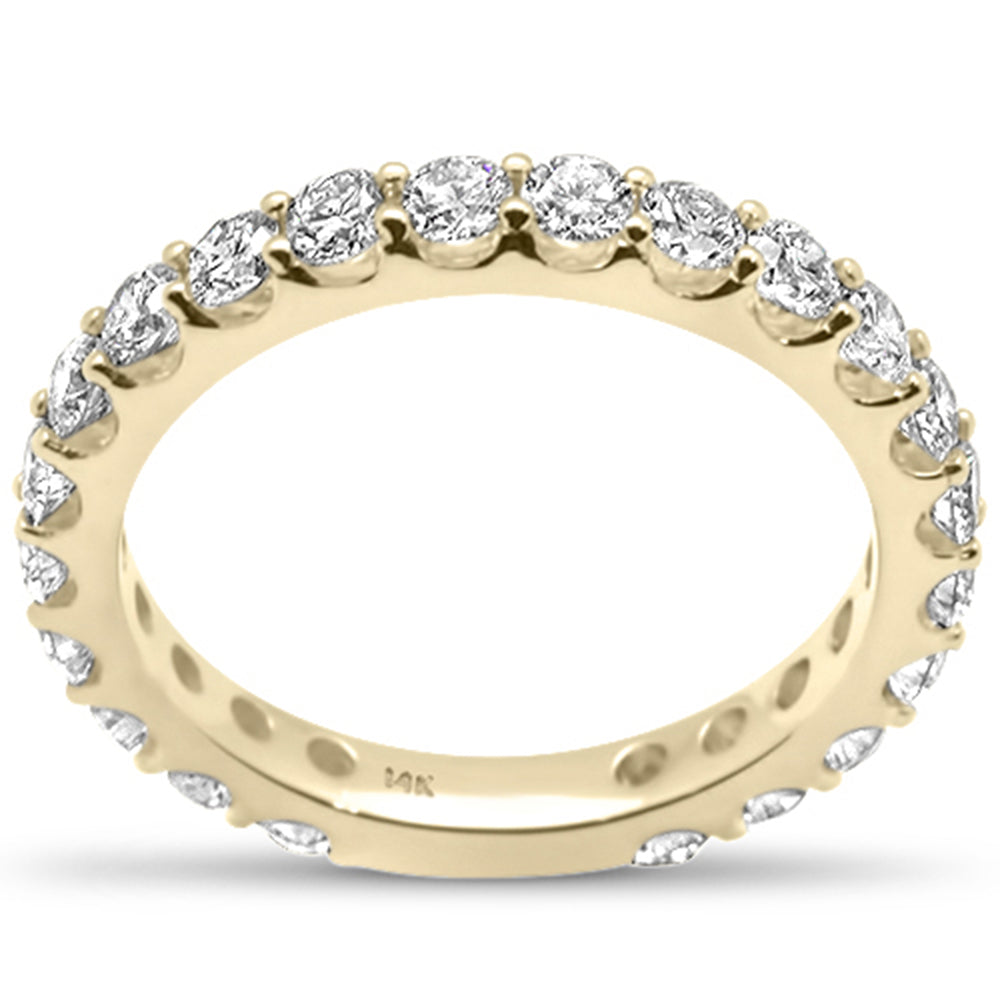 DIAMOND CLOSEOUT! 1.43ct G SI 14K Yellow Gold Diamond Eternity Band Ring Size 6.5