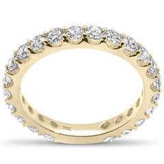 DIAMOND CLOSEOUT! 1.43ct G SI 14K Yellow Gold Diamond Eternity Band Ring Size 6.5