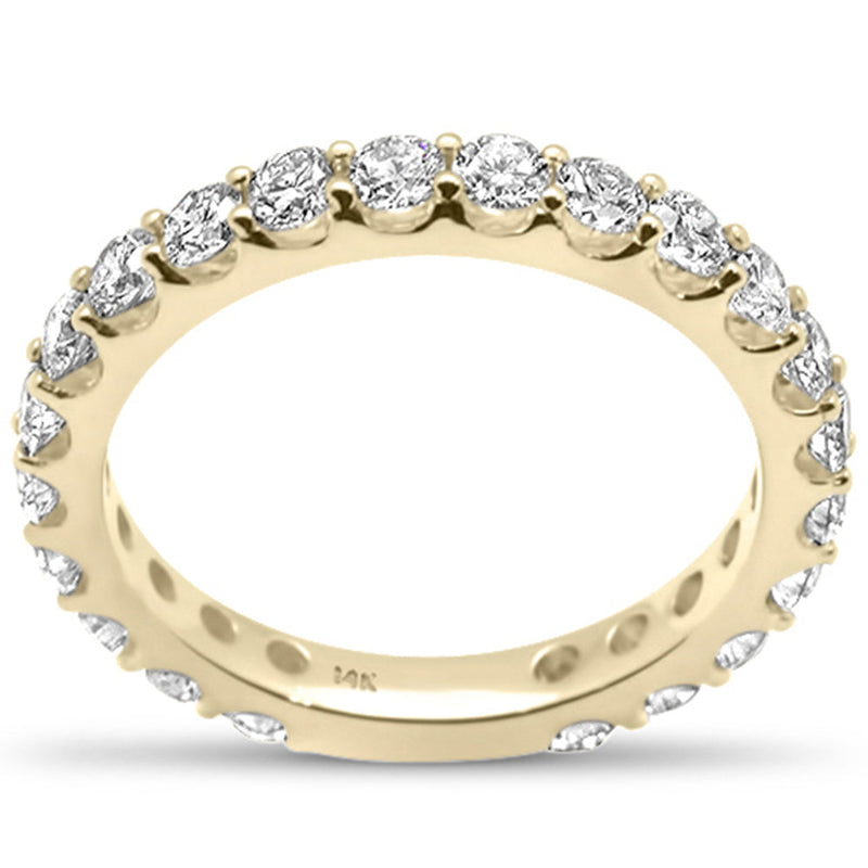 DIAMOND CLOSEOUT! 1.43ct G SI 14K Yellow Gold Diamond Eternity Band Ring Size 6.5