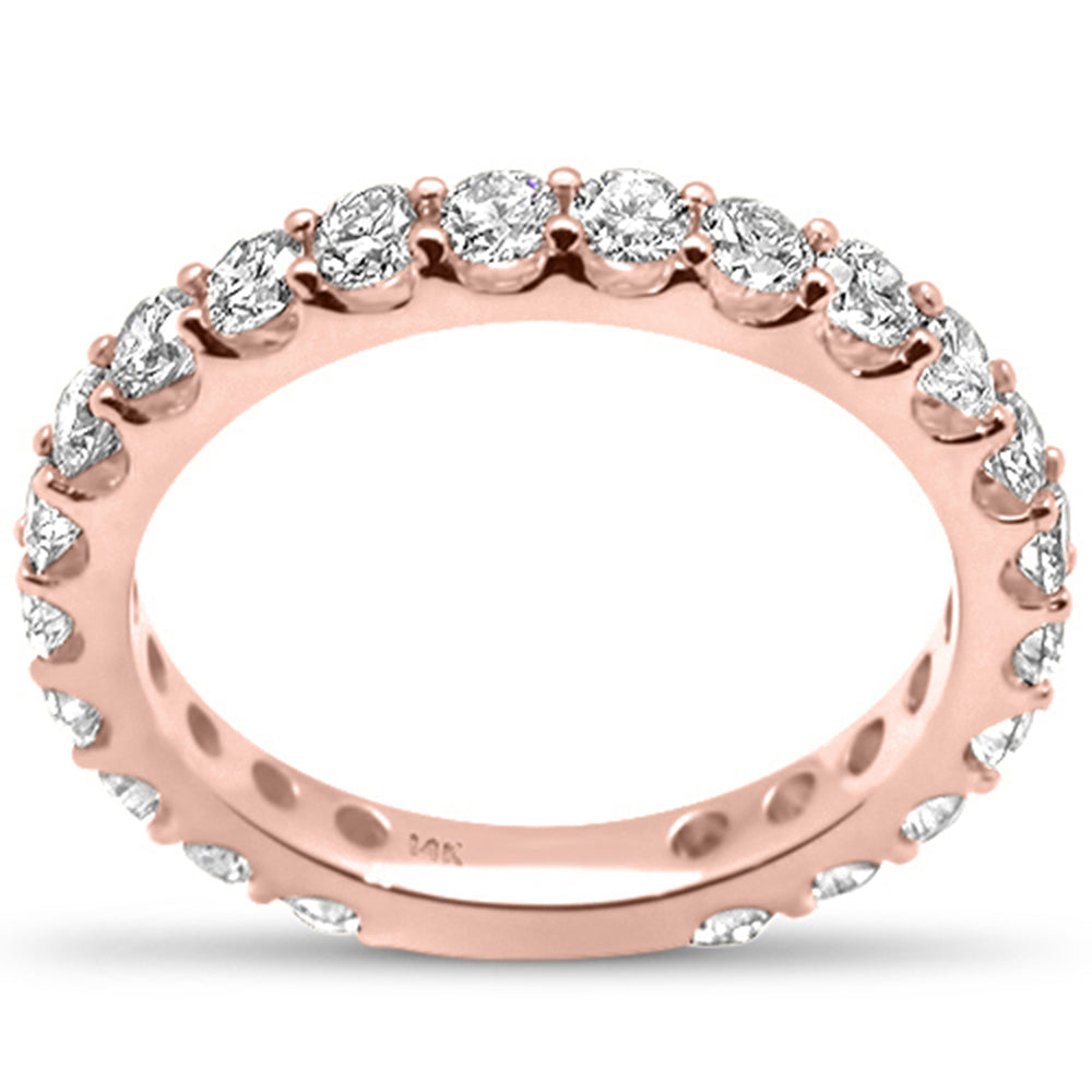 DIAMOND CLOSEOUT! 1.42ct G SI 14K Rose Gold Diamond Eternity Band Ring Size 6.5