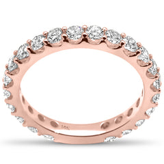 DIAMOND CLOSEOUT! 1.42ct G SI 14K Rose Gold Diamond Eternity Band Ring Size 6.5