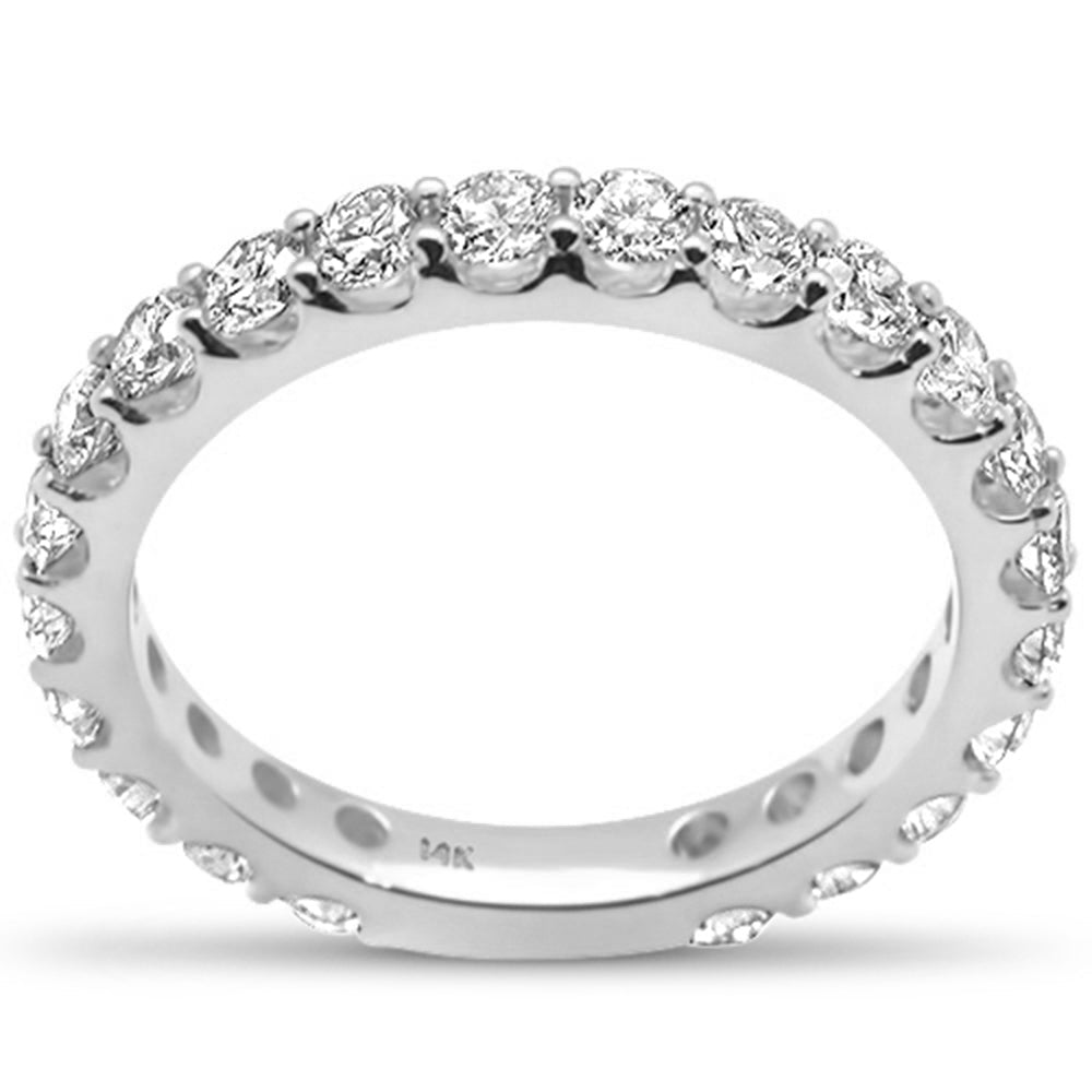 DIAMOND CLOSEOUT! 1.42ct G SI 14K White Gold Diamond Eternity Band Ring Size 6.5