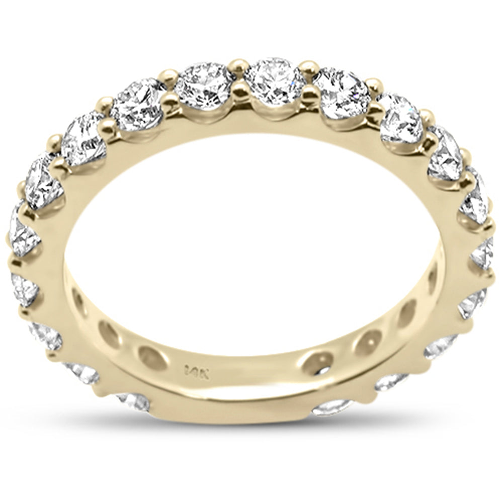DIAMOND CLOSEOUT! 1.72ct G SI 14K Yellow Gold Diamond Eternity Band Ring Size 6.5