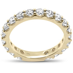 DIAMOND CLOSEOUT! 1.72ct G SI 14K Yellow Gold Diamond Eternity Band Ring Size 6.5