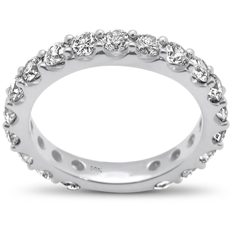 SPECIAL!  1.82ct G SI 14K White Gold Diamond Eternity Band Ring Size 6.5