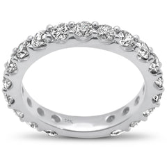 SPECIAL! 1.77ct G SI 14K White Gold Diamond Eternity Band Ring Size 6.5