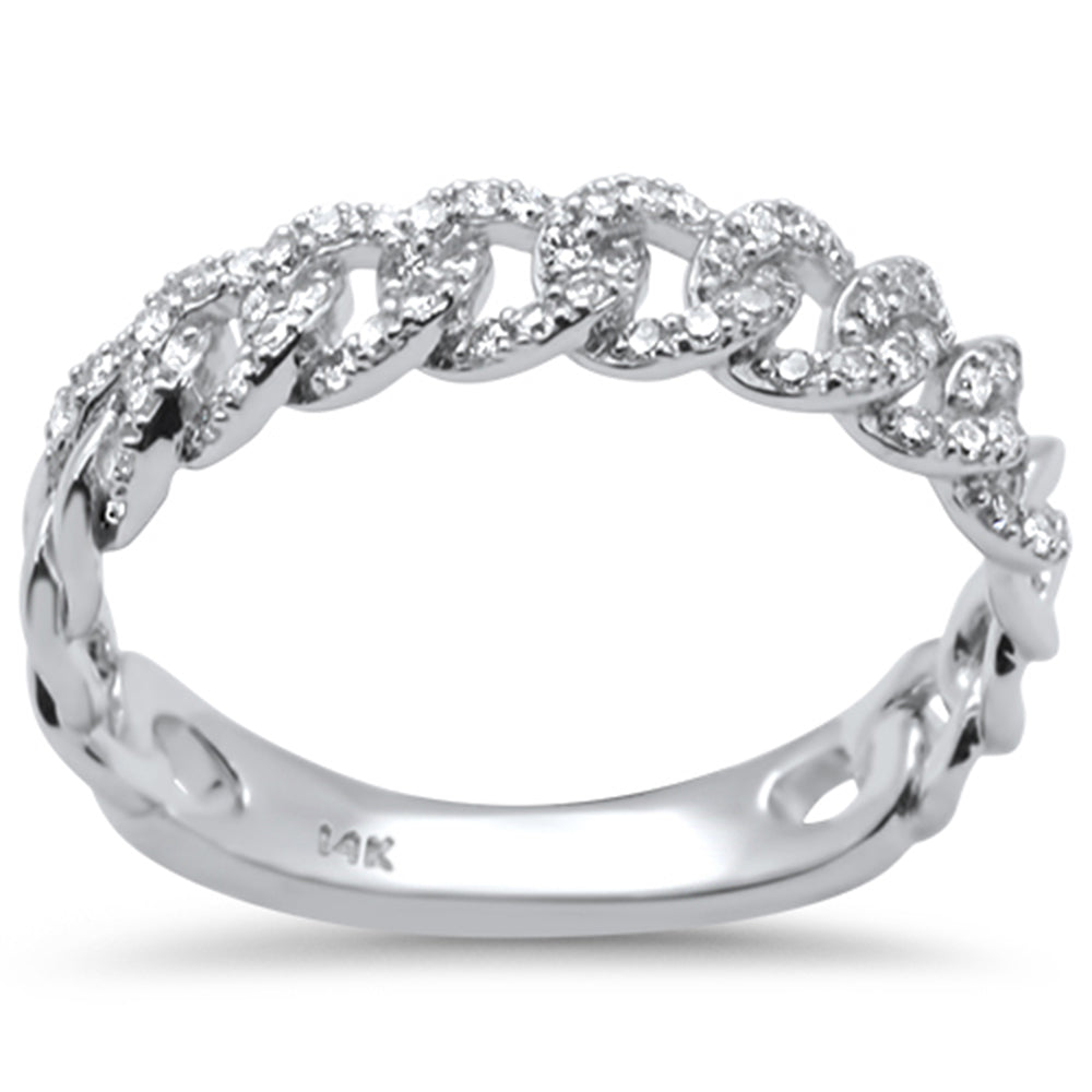SPECIAL! .25ct G SI 14K White Gold  Diamond Cuban Ring Size 6.5