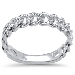 SPECIAL! .25ct G SI 14K White Gold  Diamond Cuban Ring Size 6.5