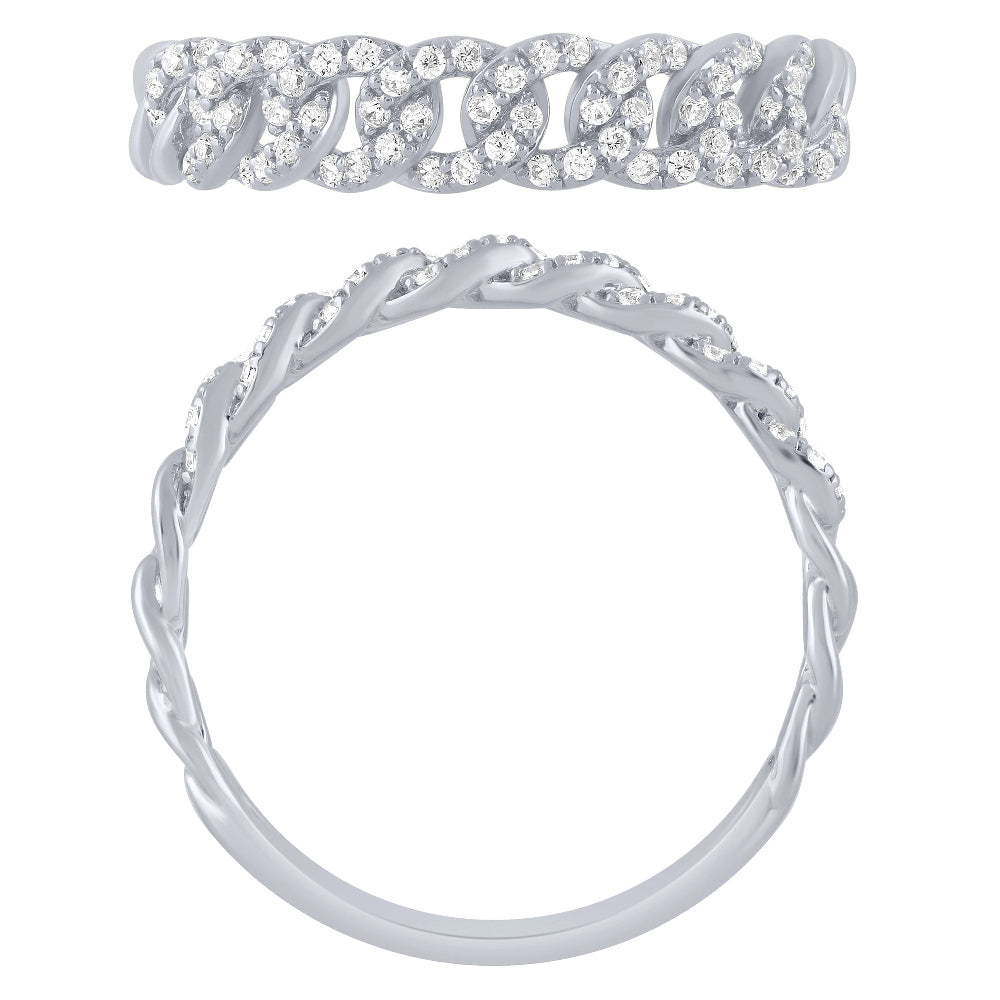 SPECIAL! .25ct G SI 14K White Gold  Diamond Cuban Ring Size 6.5
