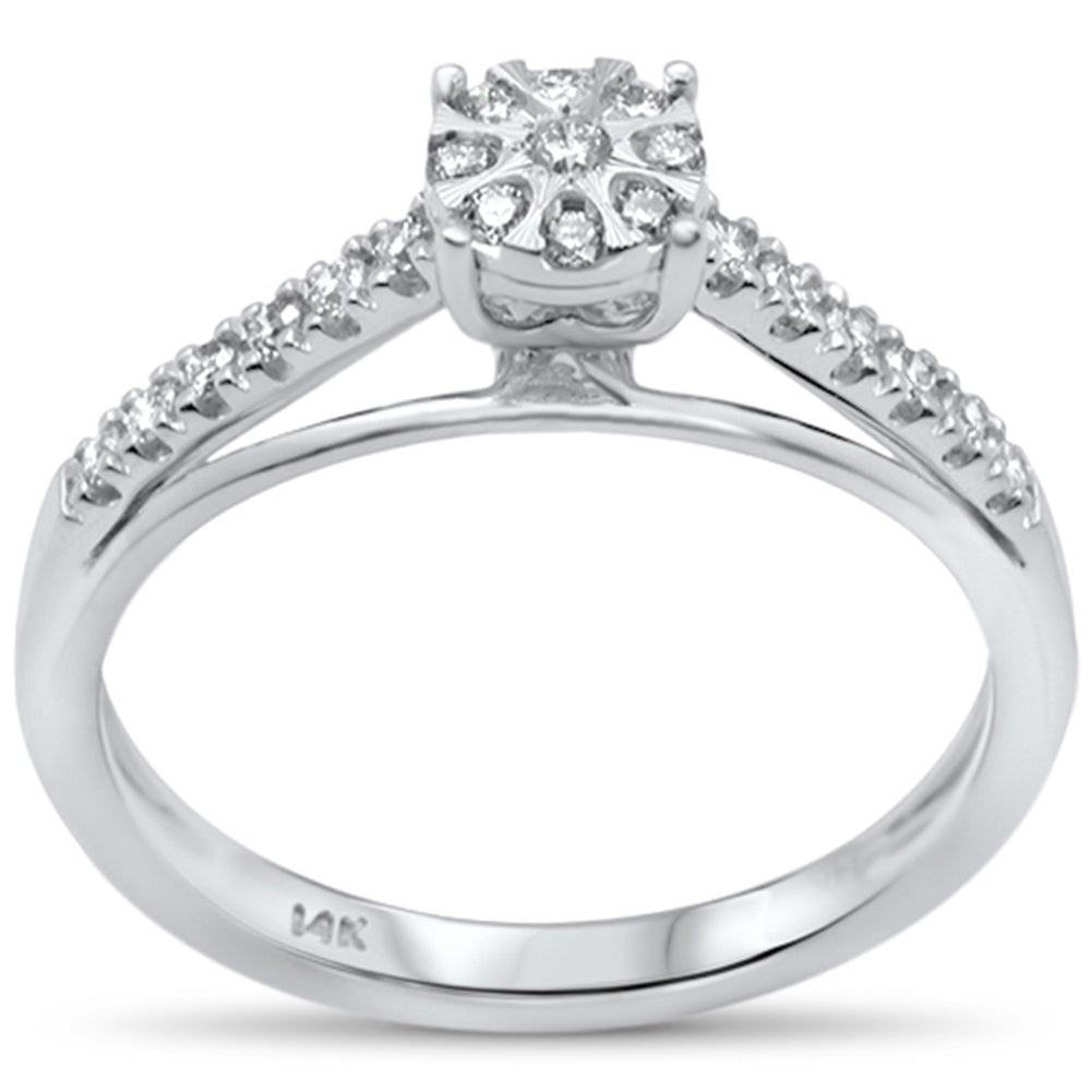 DIAMOND CLOSEOUT! .24ct G SI 14KT White Gold Diamond Solitaire Style Engagement Ring Size 6.5