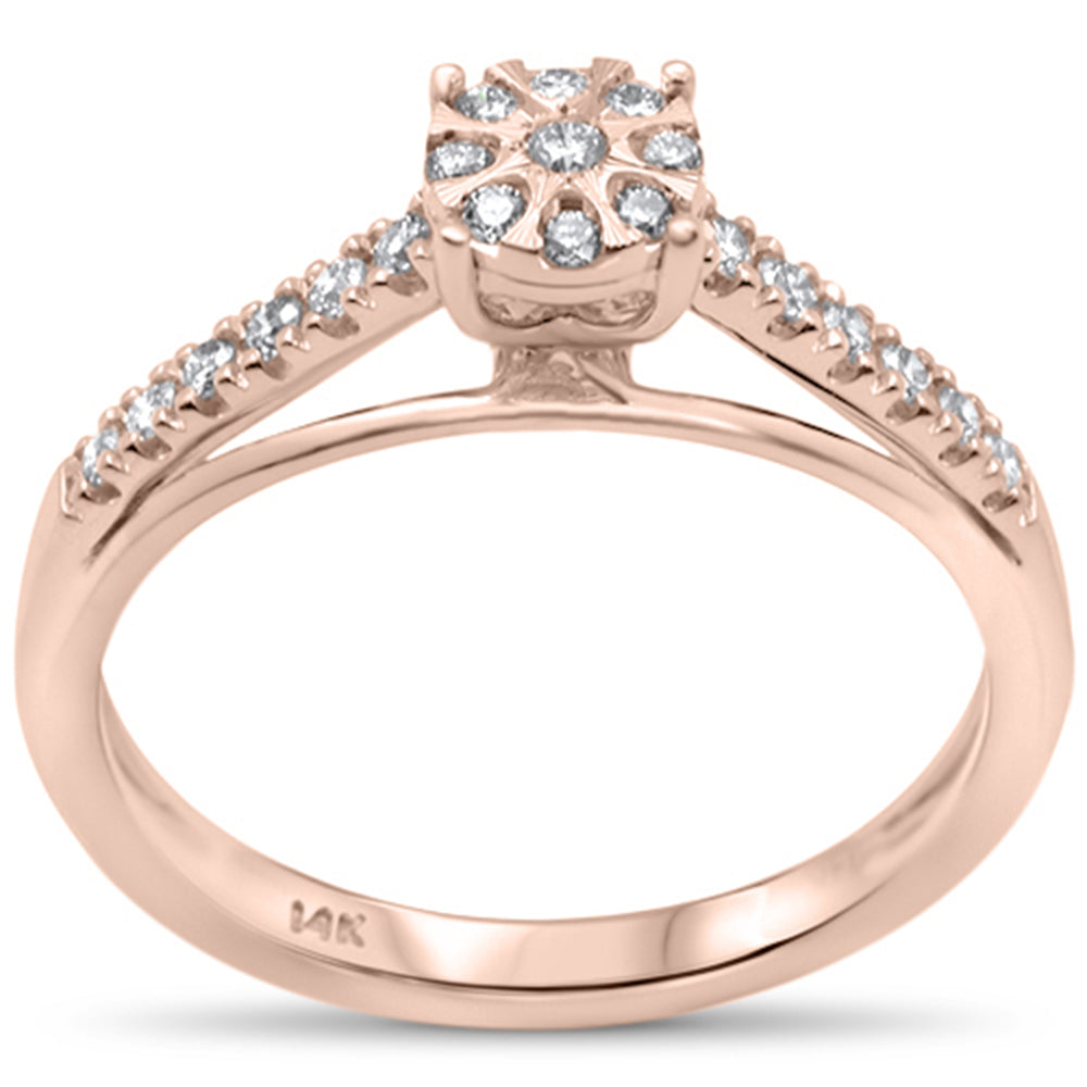 DIAMOND CLOSEOUT! .25ct G SI 14KT Rose Gold Diamond Solitaire Style Engagement Ring Size 6.5