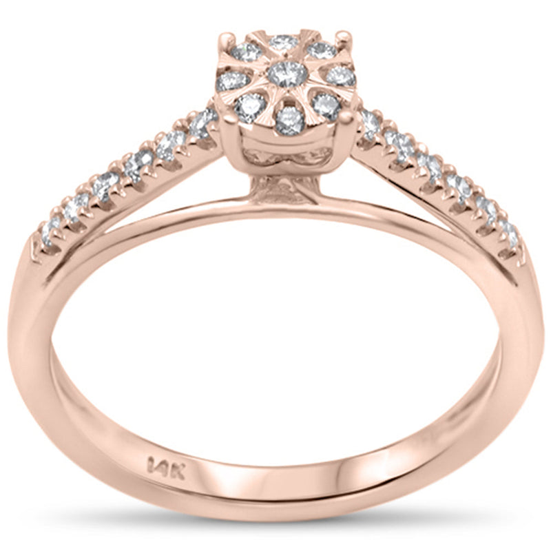 DIAMOND CLOSEOUT! .25ct G SI 14KT Rose Gold Diamond Solitaire Style Engagement Ring Size 6.5
