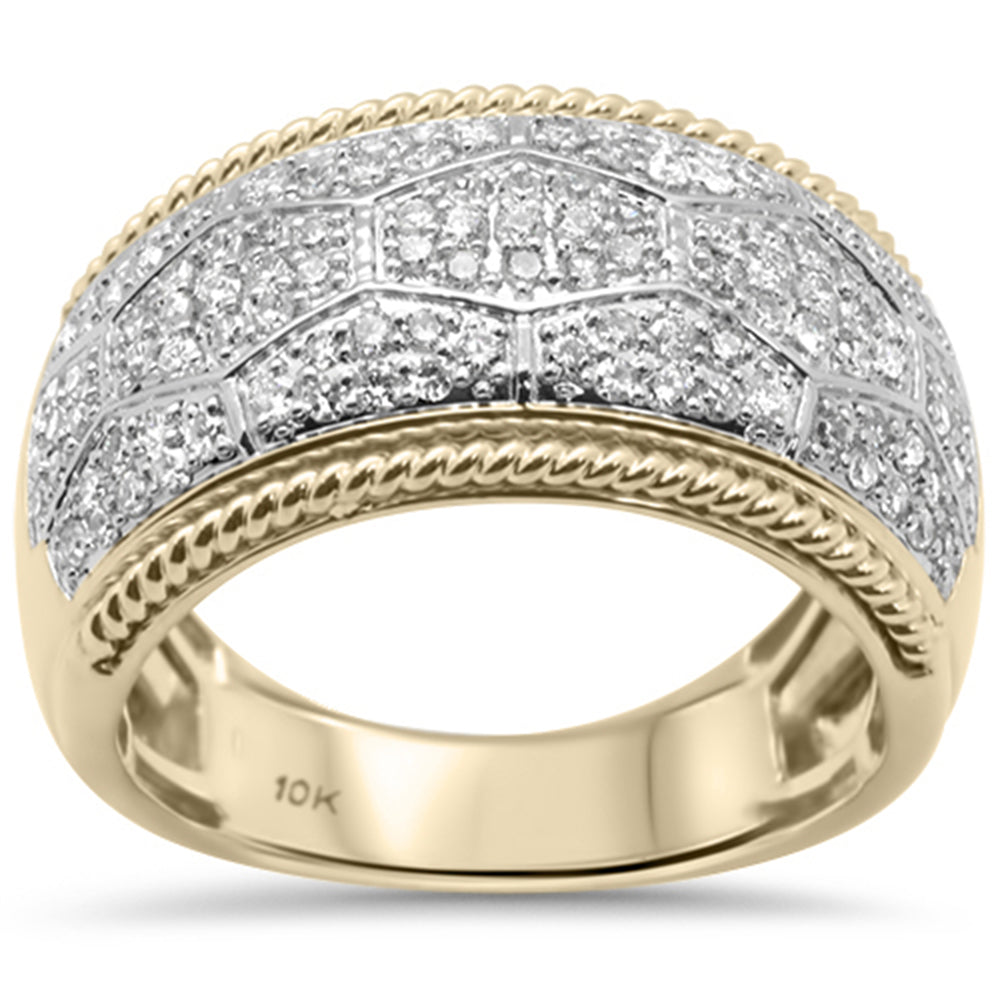 DIAMOND CLOSEOUT!  .99ct G SI 10KT Yellow Gold Diamond Men's Ring Size 10