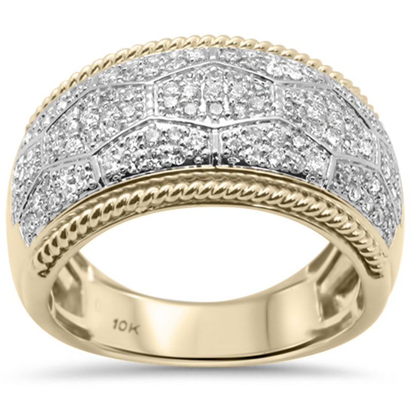 DIAMOND CLOSEOUT!  .99ct G SI 10KT Yellow Gold Diamond Men's Ring Size 10