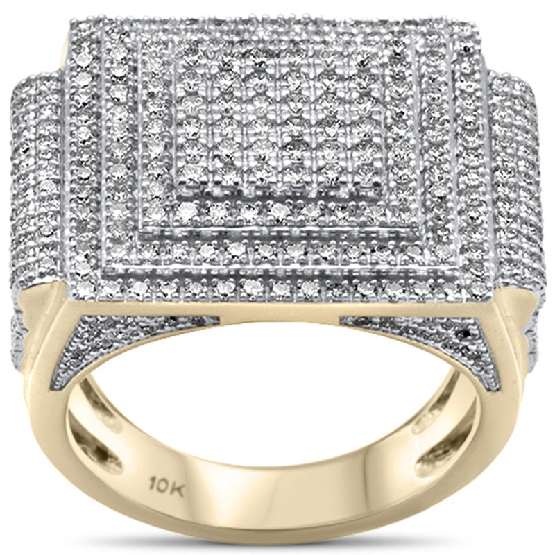 DIAMOND CLOSEOUT!  2.50ct G SI 10KT Yellow Gold Diamond Men's Ring Size 10