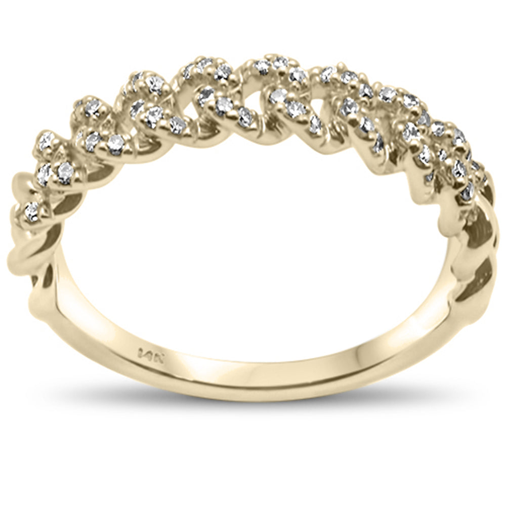 SPECIAL! .20ct G SI 14KT Yellow Gold Diamond Ladies Cuban Ring Size 6.5