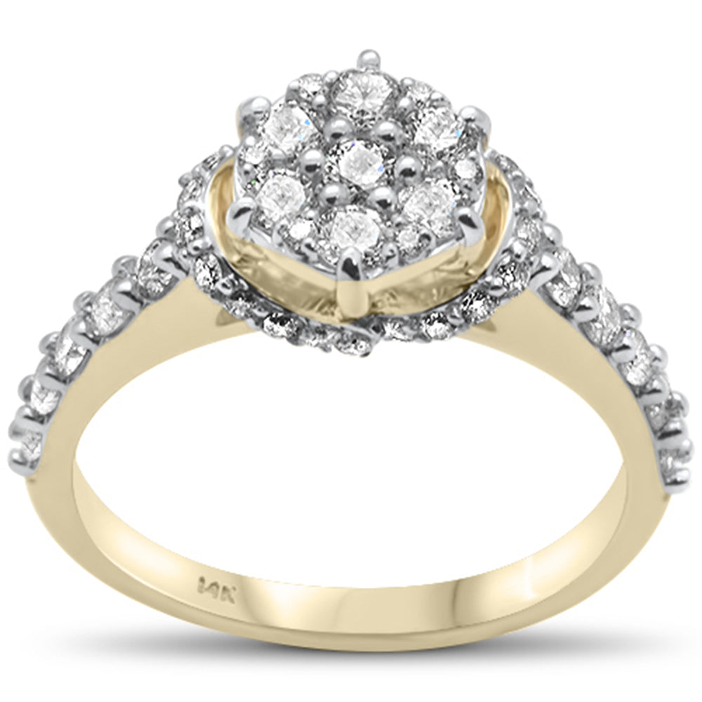 DIAMOND CLOSEOUT! .99ct G SI 14K Yellow Gold Diamond Engagement Ring Size 6.5