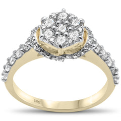 DIAMOND CLOSEOUT! .99ct G SI 14K Yellow Gold Diamond Engagement Ring Size 6.5
