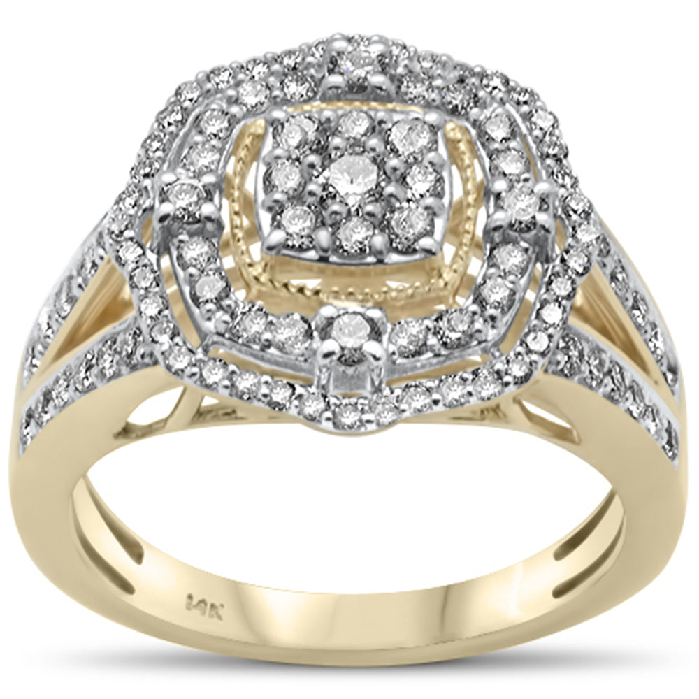 DIAMOND CLOSEOUT! .89ct G SI 14K Yellow Gold Diamond Engagement Ring Size 6.5