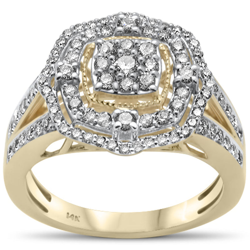 DIAMOND CLOSEOUT! .89ct G SI 14K Yellow Gold Diamond Engagement Ring Size 6.5