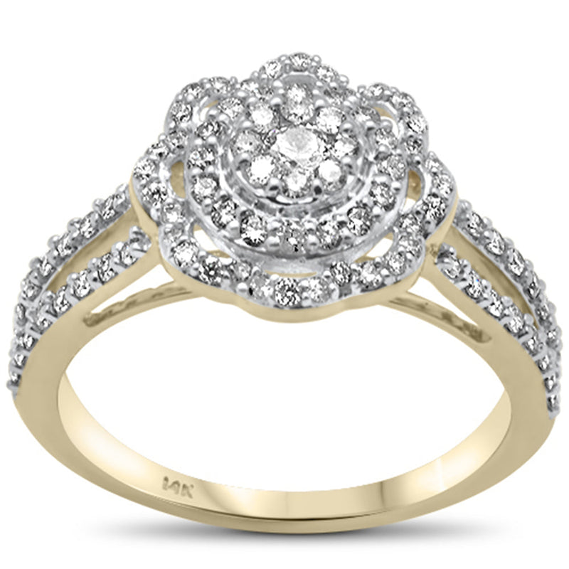 DIAMOND CLOSEOUT! .63ct G SI 14K Yellow Gold Diamond Engagement Ring Size 6.5