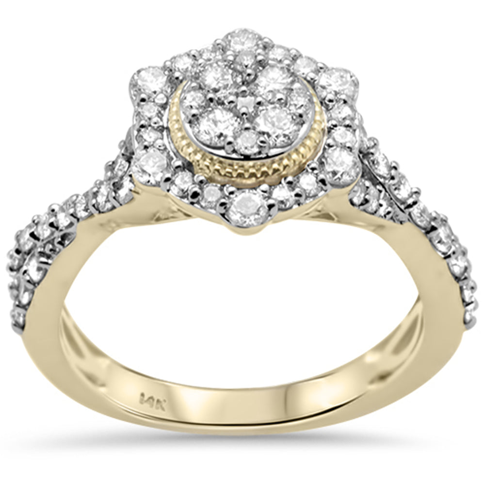 DIAMOND CLOSEOUT! .94ct G SI 14K Yellow Gold Diamond Engagement Ring Size 6.5