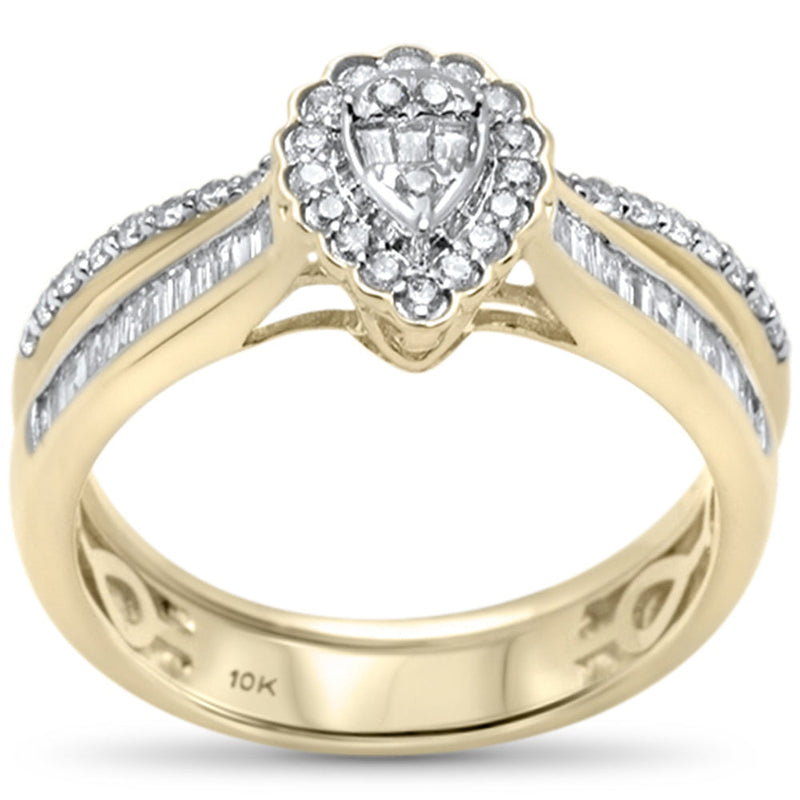 DIAMOND CLOSEOUT! .46ct G SI 10K Yellow Gold Diamond Engagement Ring Bridal Set
